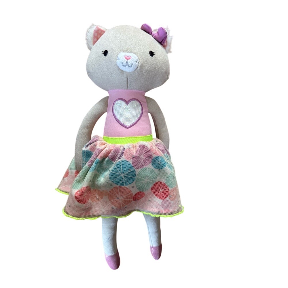 B. Toys Plush Cat Baby Doll with Ballet Tutu & Sparkly Shoes 15' Soft Cuddly